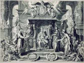 Filosofische Stelling van Ligeza met het portret van Sigismund III (1566-1632) 1628